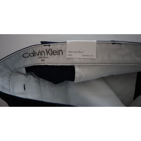 Calvin Klein 40LM606410 Men’s Sz 40W Navy Blue Utility Chino Shorts - Picture 4 of 8